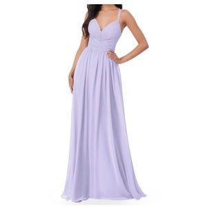 Azazie Chiffon Dress in the color Lilac